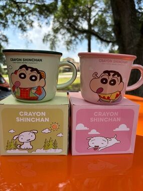 Crayon Shinchan Ceramic Mug - Pink & Light Green